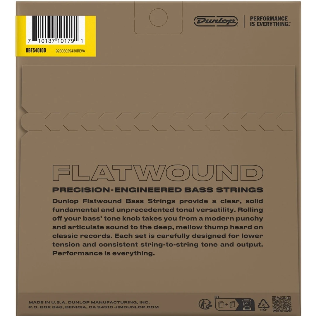 Струны для бас-гитары Dunlop DBFS40100 40-100