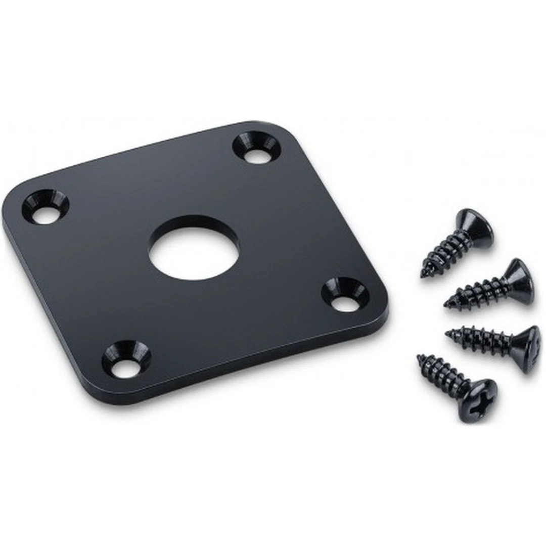 Панель гитарного входа Schaller 15190400 Black Chrome