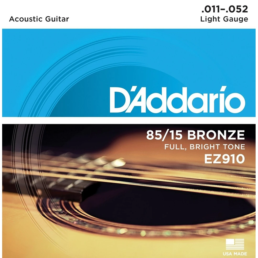 Струны для акустической гитары D'Addario EZ910 11-52