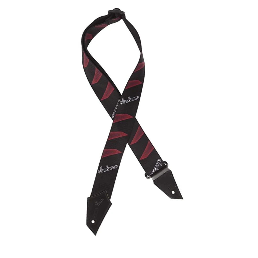 Ремень для гитары Jackson Strap With Headstock Black/Red