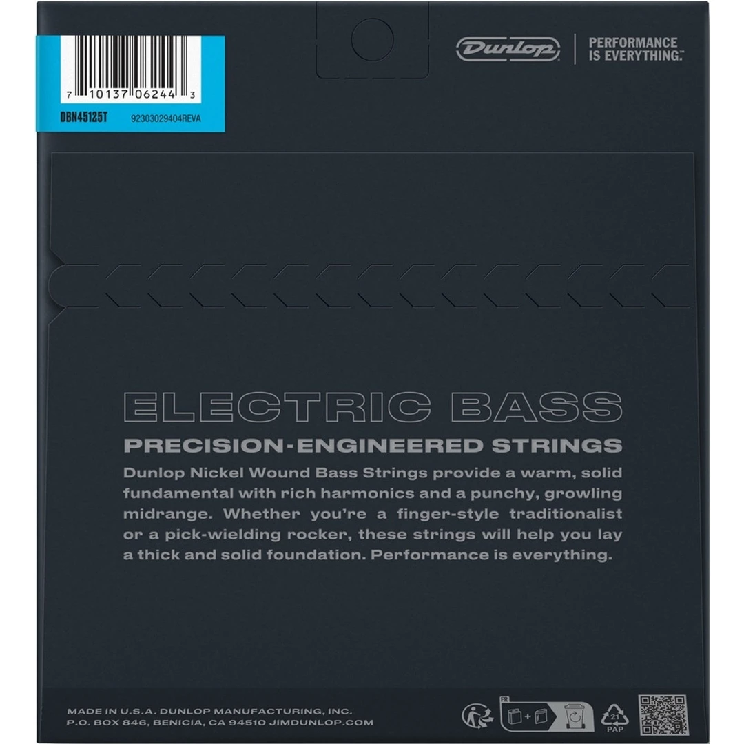 Струны для бас-гитары Dunlop DBN45125T 45-125