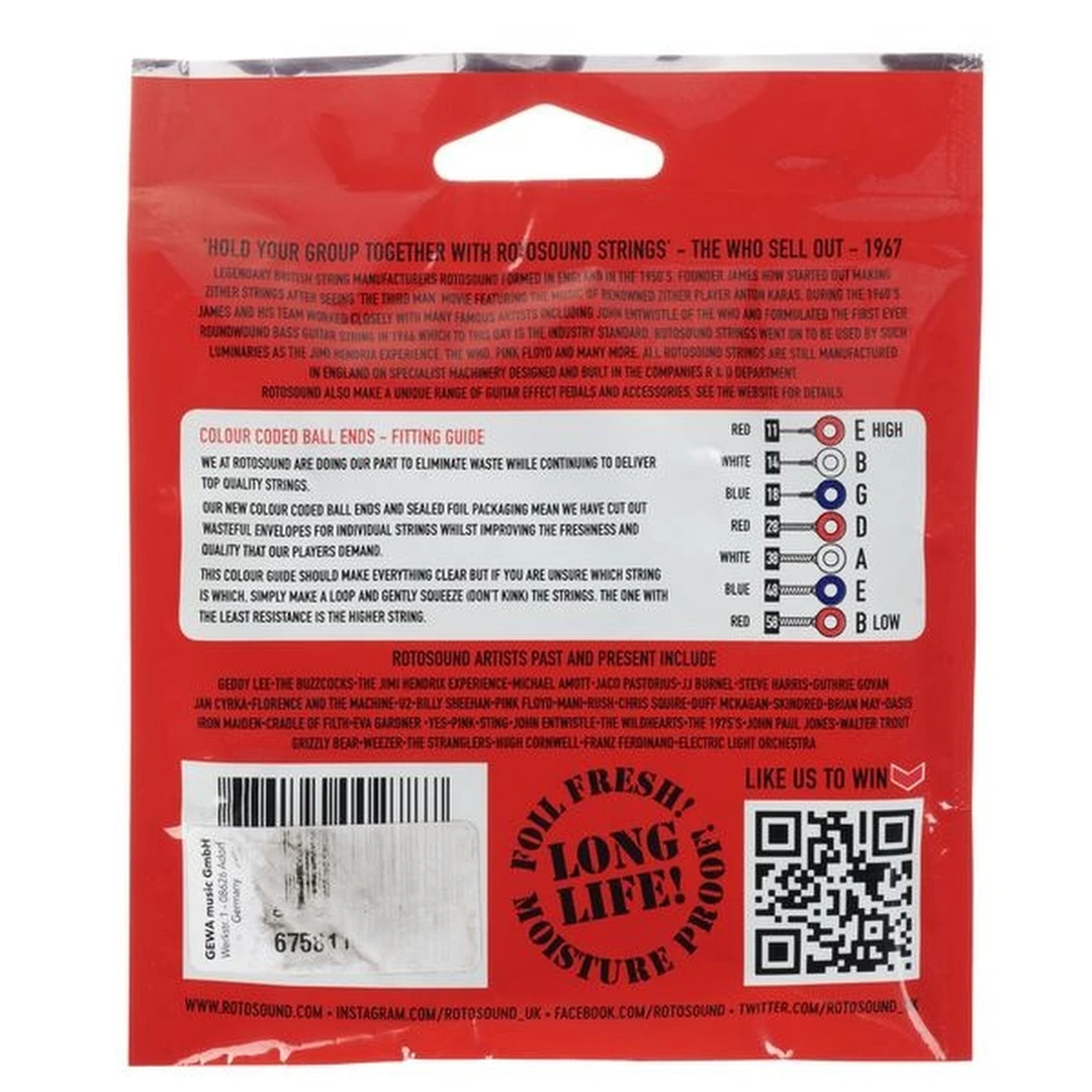 Струны для электрогитары Rotosound R11-7 Strings Nickel Medium