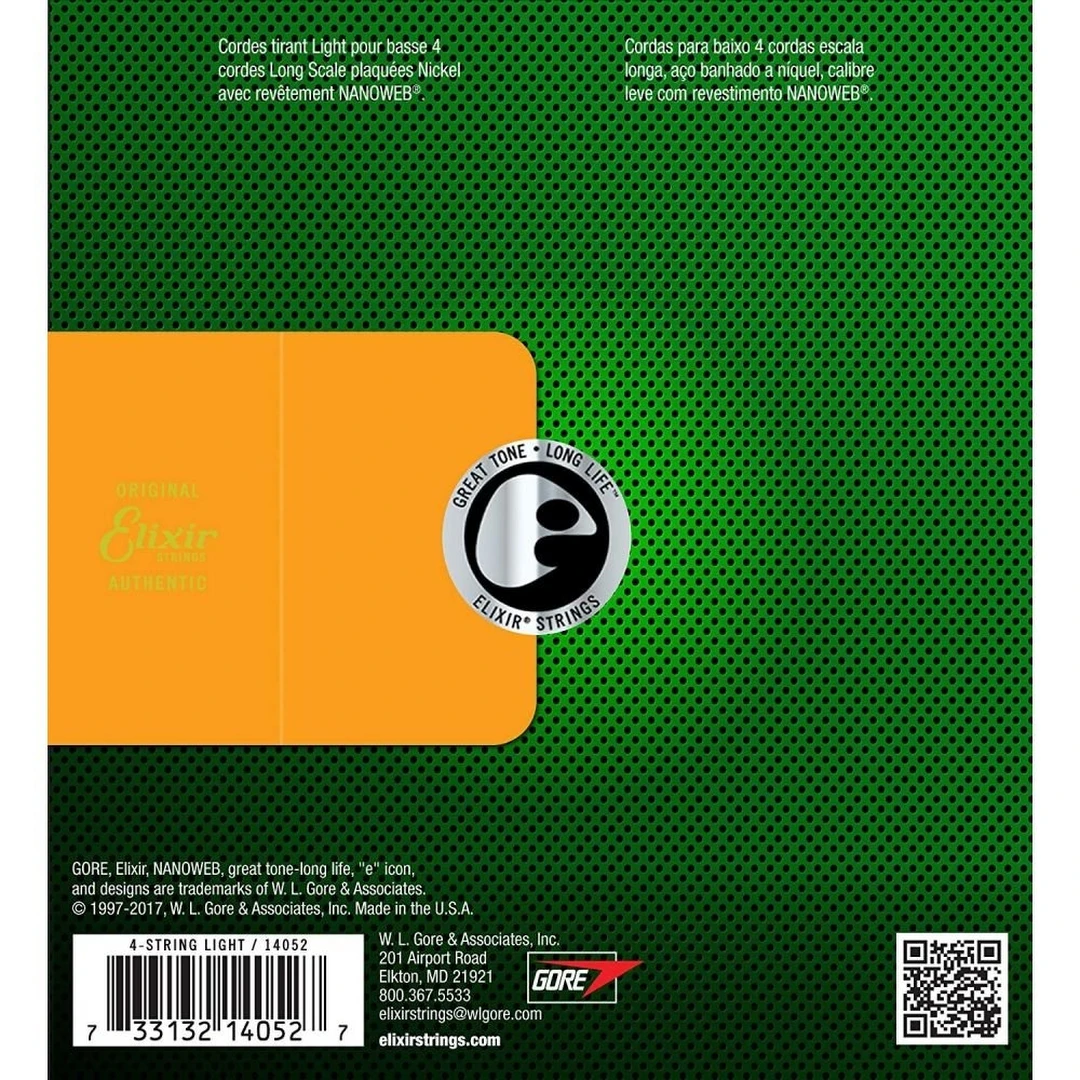 Струны для бас-гитары Elixir 14052 45-100 4-Strings