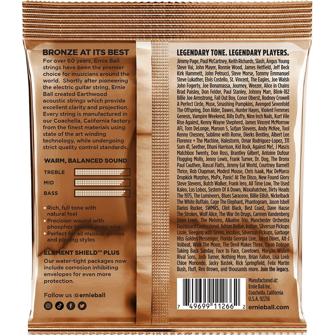 Струны для акустической гитары Ernie Ball 3548 11-52