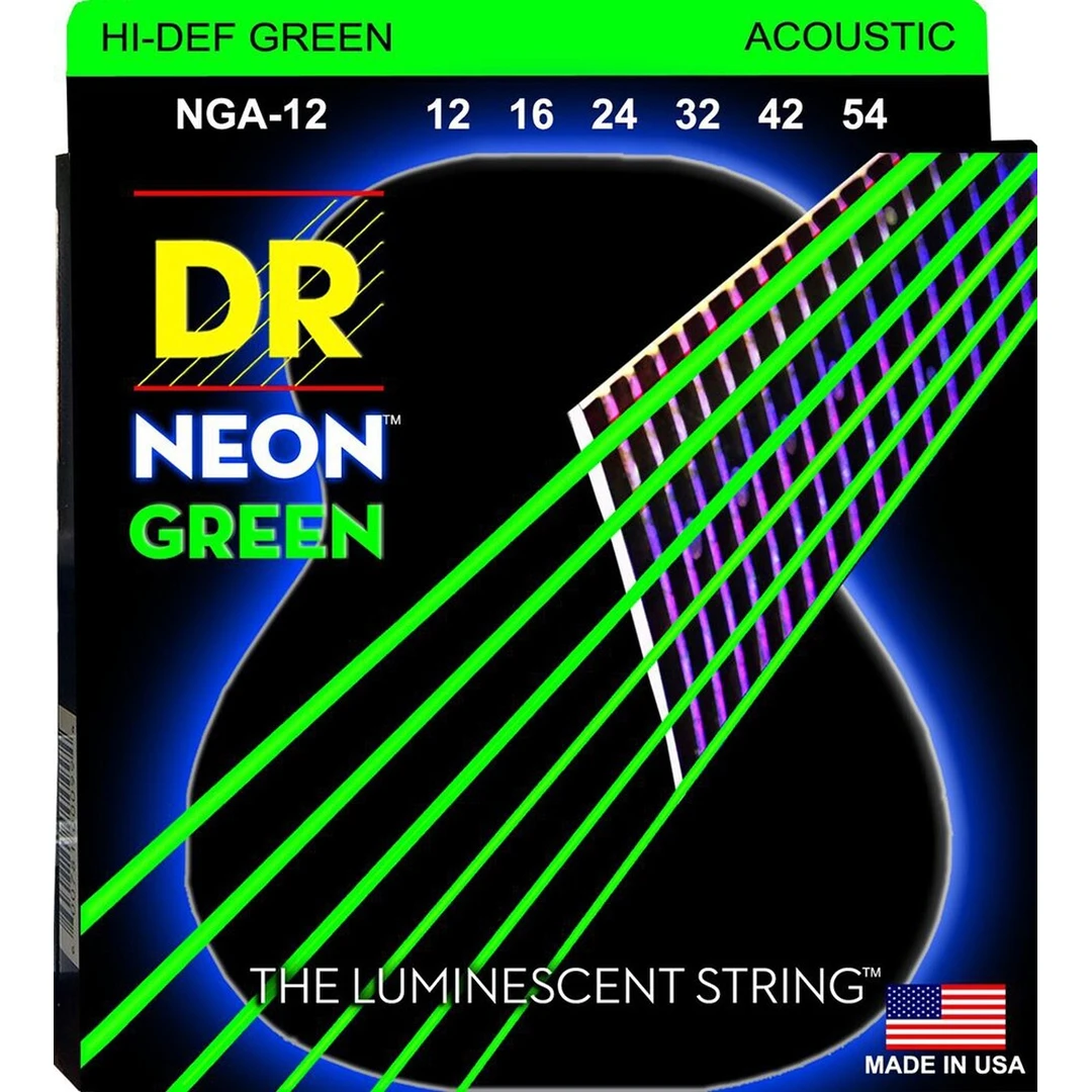 Струны для акустической гитары DR Neon NGA-12 12-54