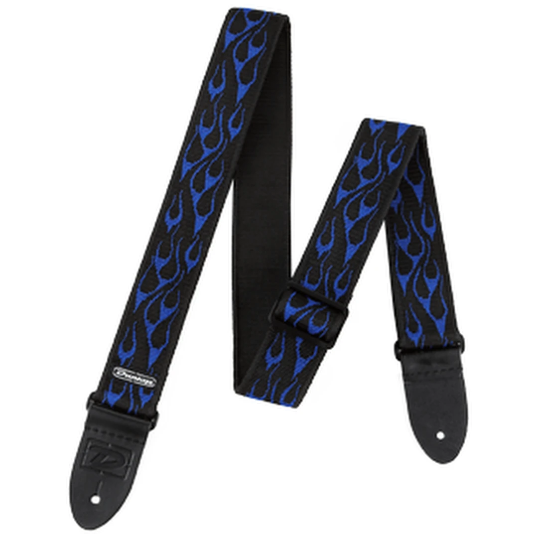 Ремень для гитары Dunlop D38-11BL Flambe Blue
