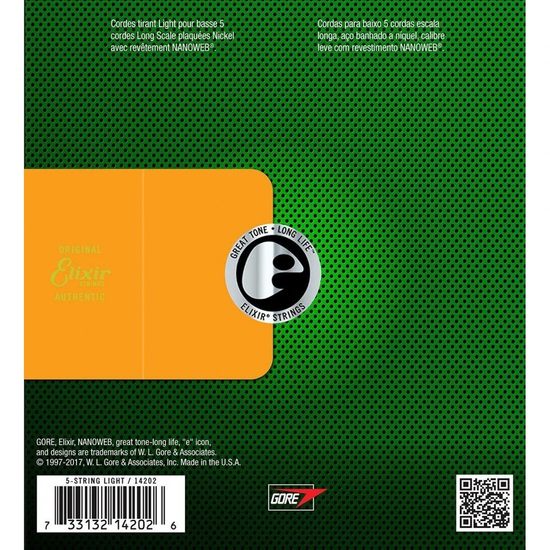 Струны для бас-гитары Elixir 14202 45-130 5-Strings